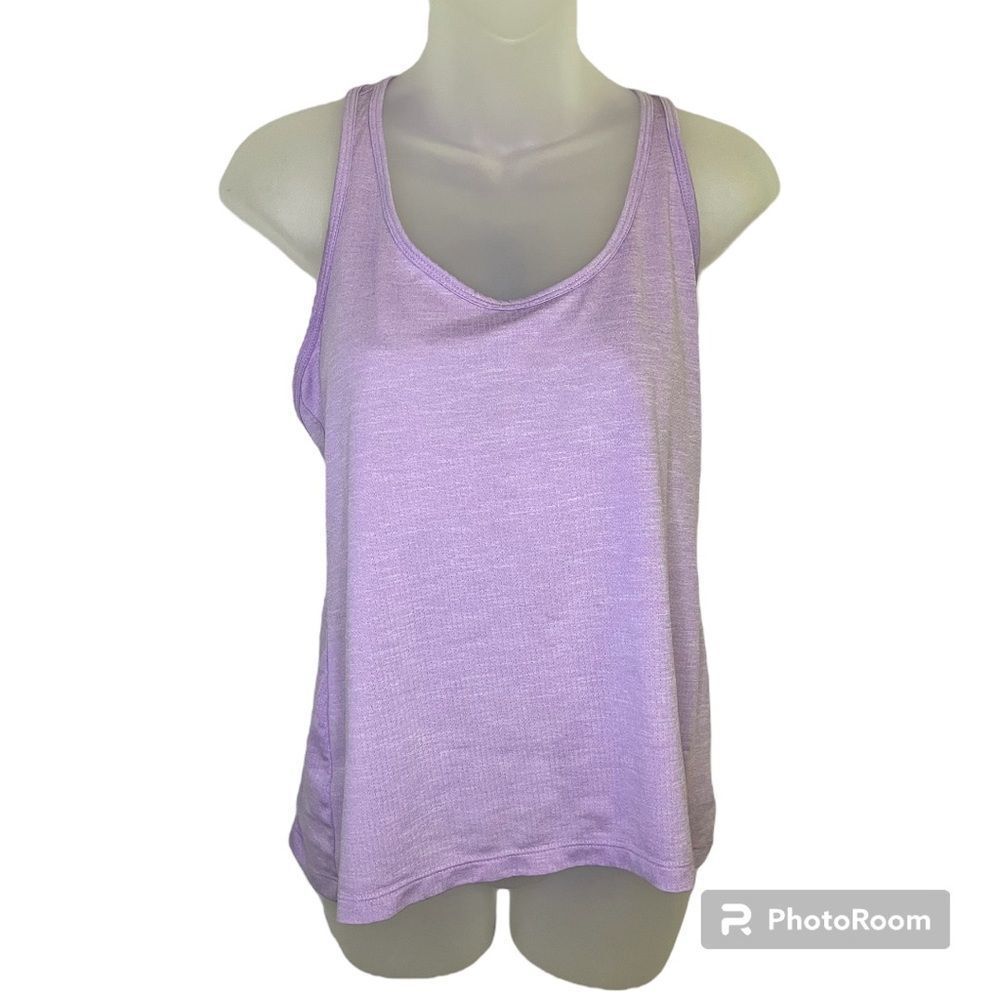 Old Navy Active Purple Loose Elastic Mesh Tank Size Small